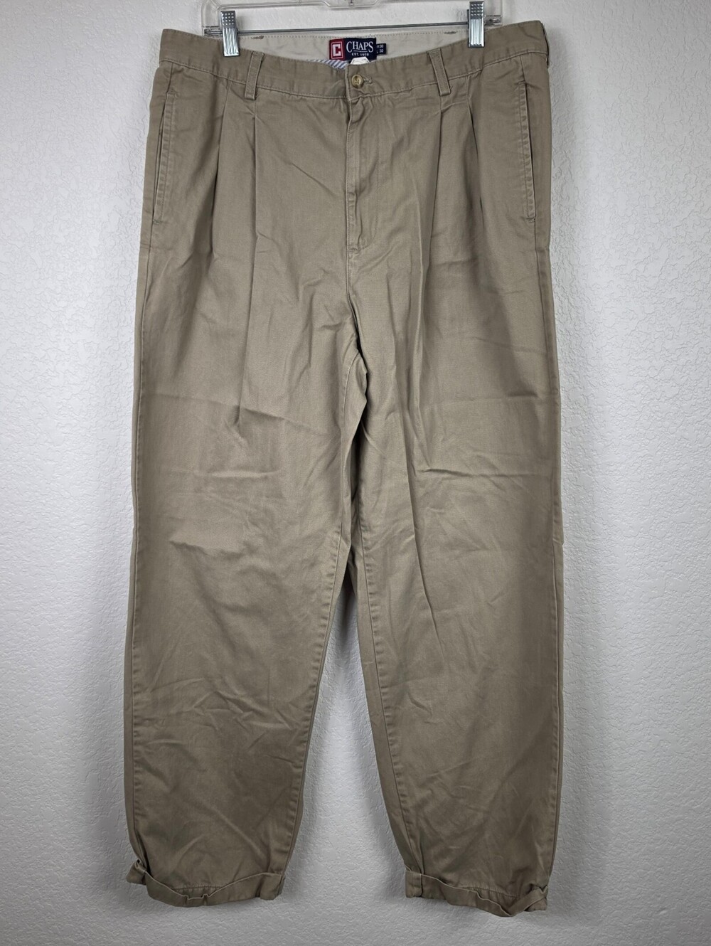 Chaps Cotton Size 38 32 Khaki Pants